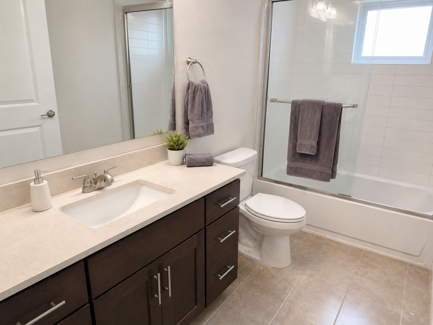 Clean bathroom after cleaning